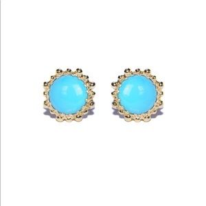 Anzie 14K YG Turquoise Earring studs